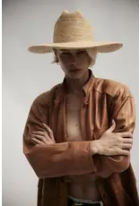 JANESSA LEONÉ CHANDLER RAFFIA FEDORA IN NATURAL