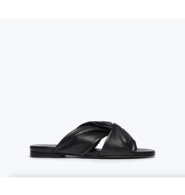 FREDA SALVADOR CARLOTA TWIST SANDAL IN BLACK VEGETABLE CALF