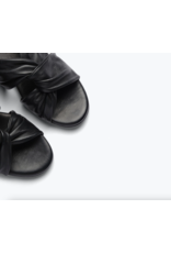 FREDA SALVADOR CARLOTA TWIST SANDAL IN BLACK VEGETABLE CALF