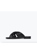 FREDA SALVADOR CARLOTA TWIST SANDAL IN BLACK VEGETABLE CALF