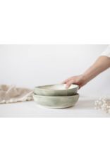 NIIK MEADOW DESIGN CERAMIC GREEN DINNER PASTA BOWL