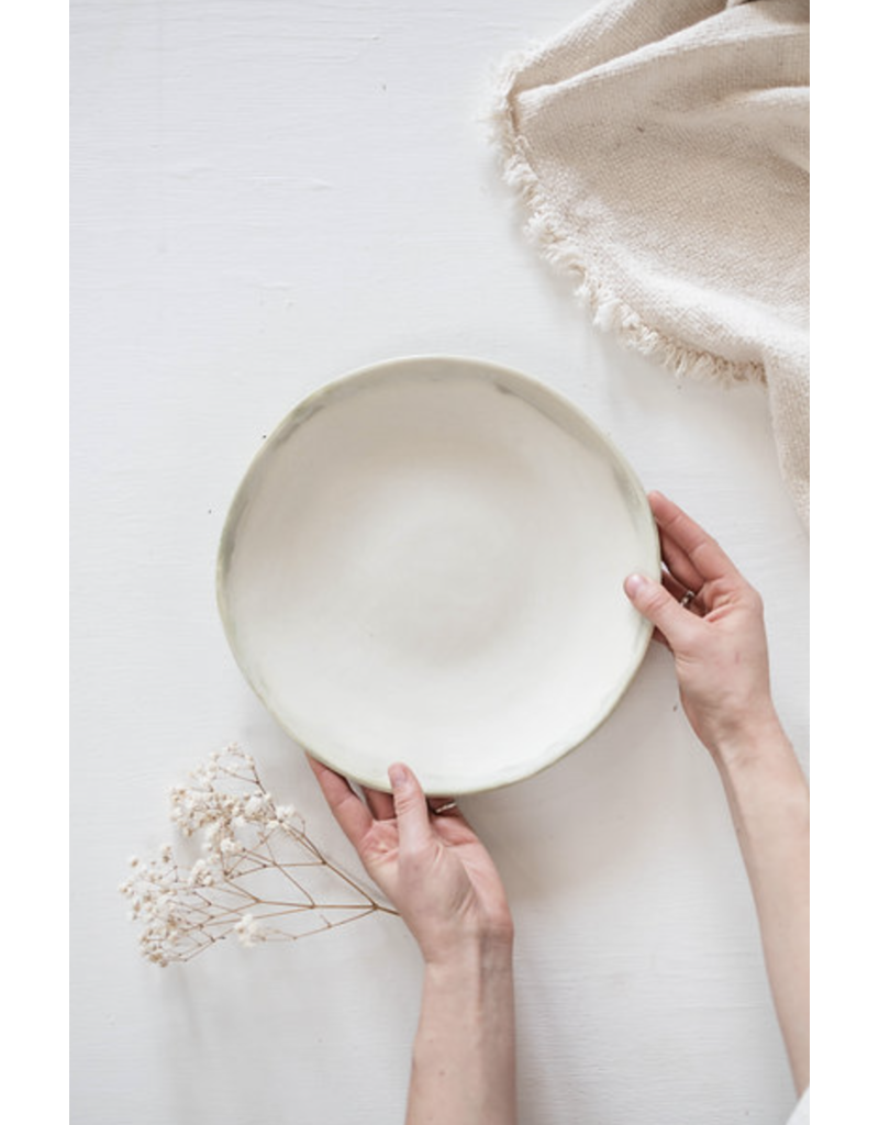 NIIK MEADOW DESIGN CERAMIC GREEN DINNER PLATE
