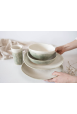 NIIK MEADOW DESIGN CERAMIC GREEN DINNER PLATE