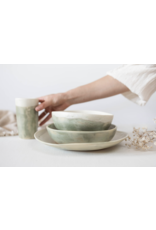NIIK MEADOW DESIGN CERAMIC GREEN DINNER PLATE