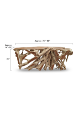 CONSOLE TABLE TEAK ROOT 72”-84" WIDE