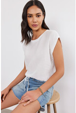 VELVET BY GRAHAM & SPENCER BAYLA LINEN TOP IN WHITE