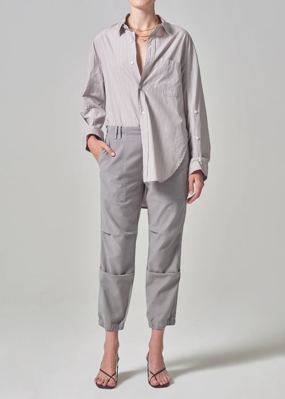 CITIZENS OF HUMANITY AGNI UTILITY TROUSER IN TAUPE