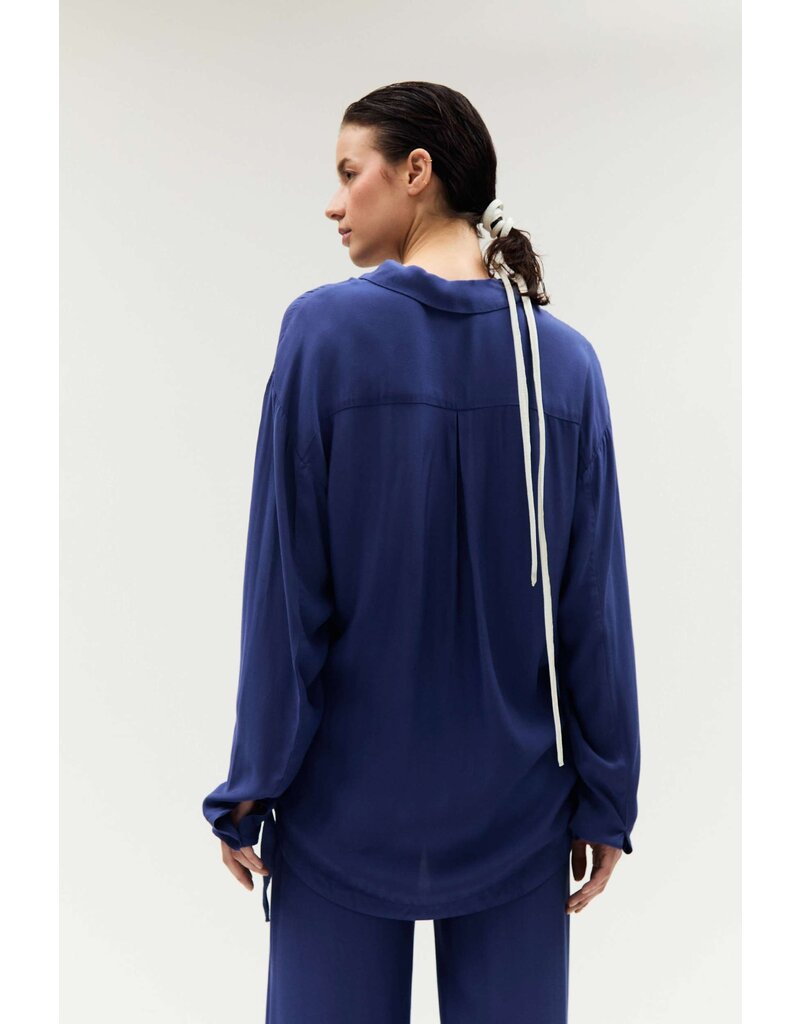 HUMANOID LAINEY BLOUSE IN DARK BLUEBERRY