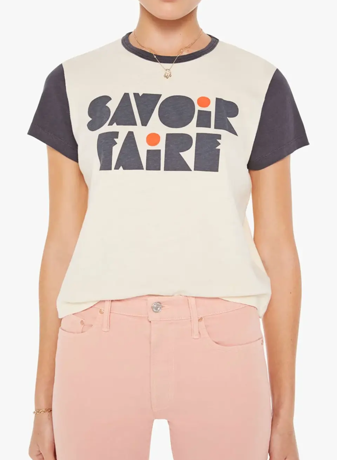 THE GOODIE GOODIE RINGER TEE IN SAVIORE FAIRE