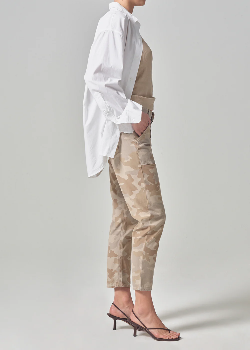 LEAH CARGO IN TAUPE CAMO CITIZENS OF HUMANITY Ella s