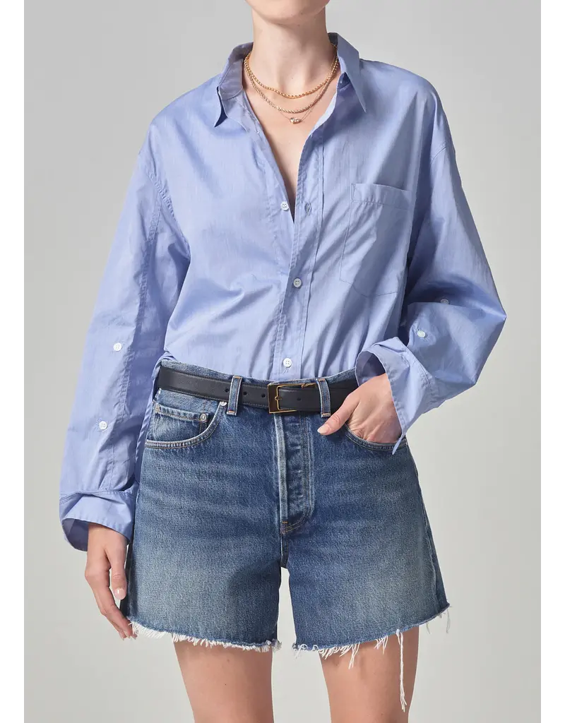 CITIZENS OF HUMANITY KAYLA SHIRT IN BLUE END ON END