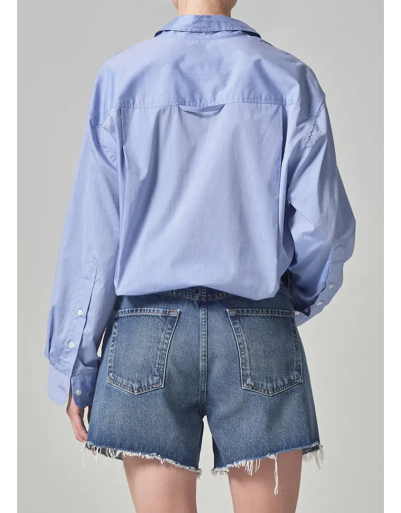 CITIZENS OF HUMANITY KAYLA SHIRT IN BLUE END ON END