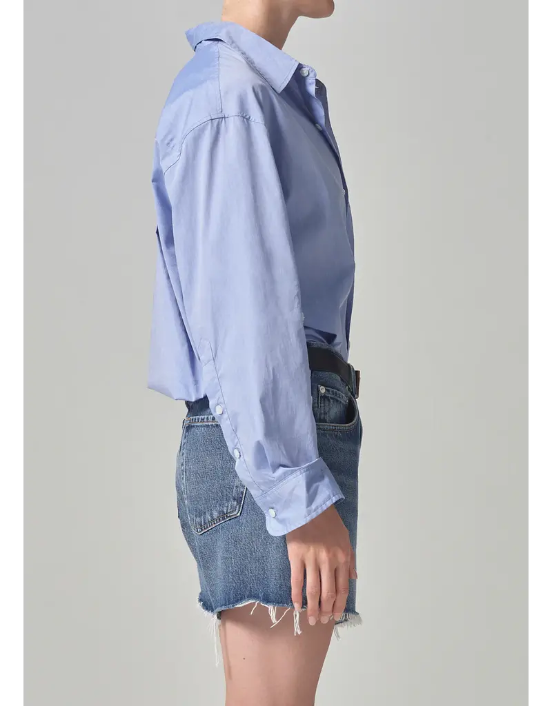 CITIZENS OF HUMANITY KAYLA SHIRT IN BLUE END ON END
