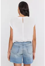 VELVET BY GRAHAM & SPENCER BAYLA LINEN TOP IN WHITE