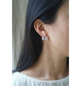 ODETTE PINCH HOOPS IN STERLING