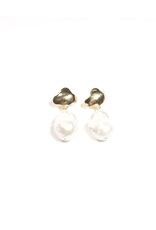 ODETTE CLOUD PEARL BRASS EARRINGS