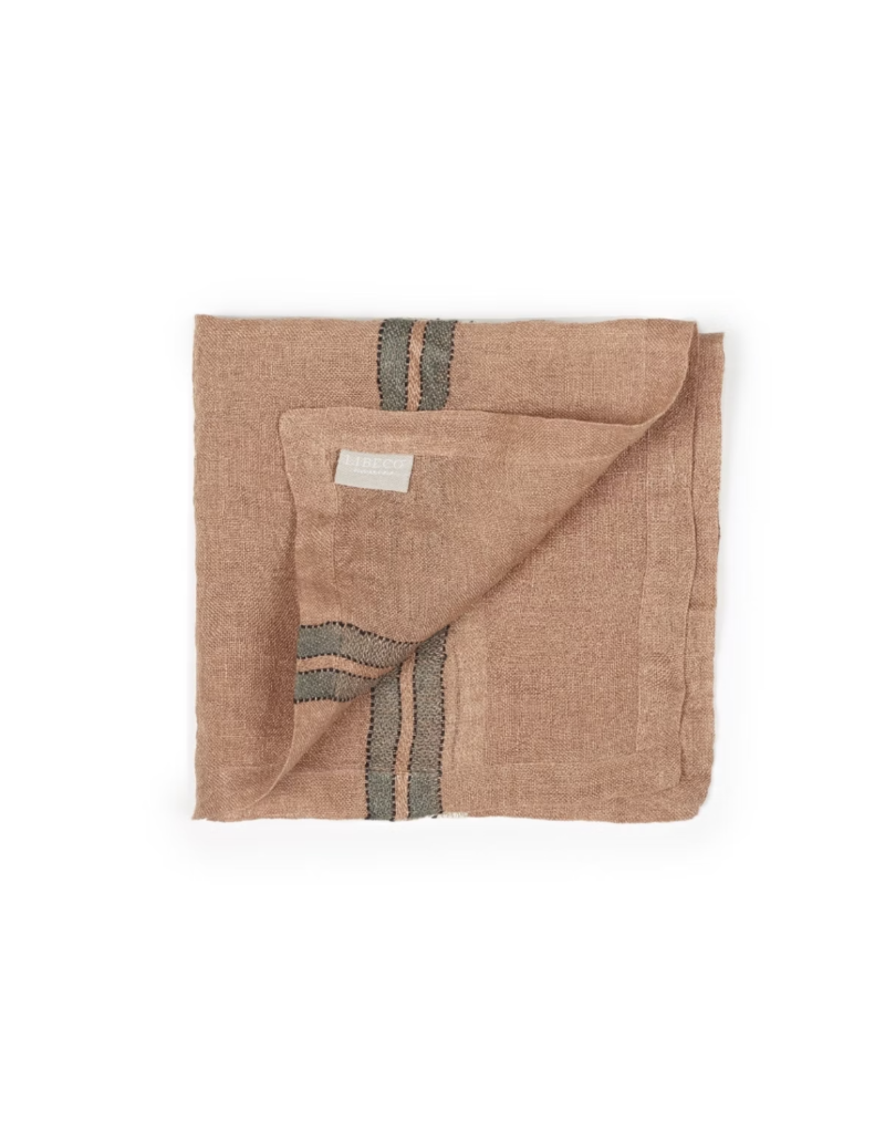 LIBECO LINEN MOJAVE NAPKIN IN STRIPE