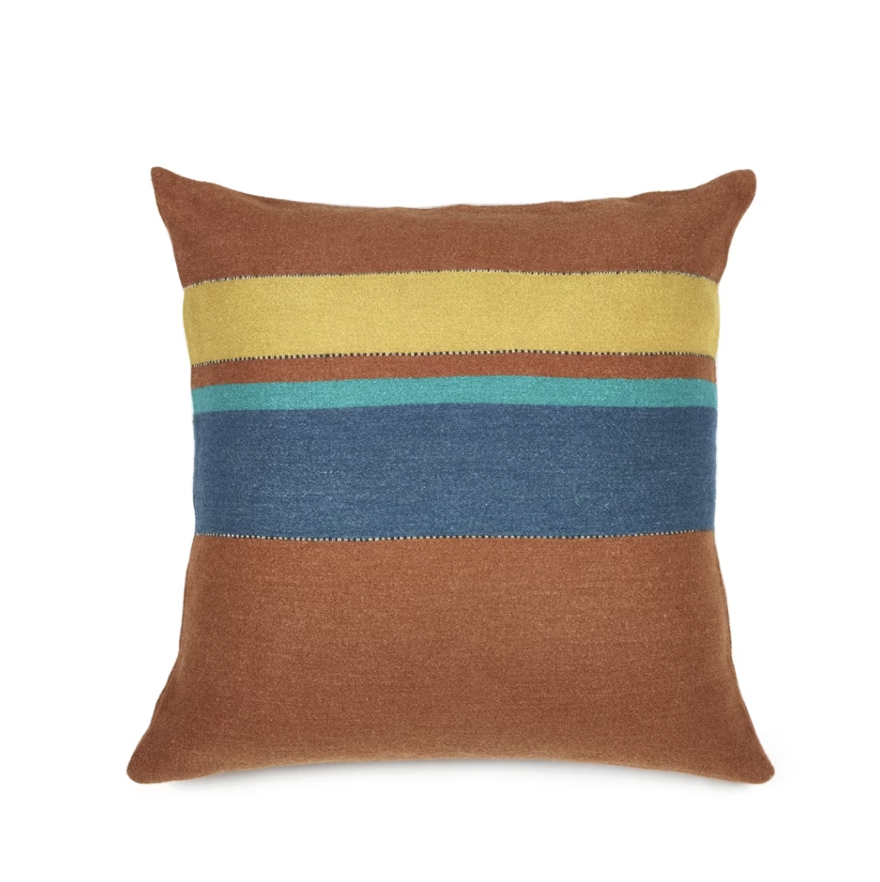 LIBECO LINEN REDWOOD PILLOW COVER IN STRIPE