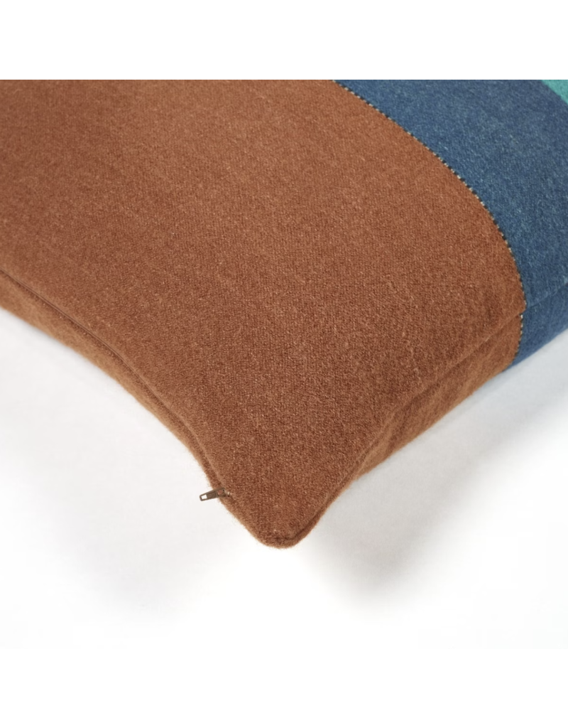 LIBECO LINEN REDWOOD PILLOW COVER IN STRIPE