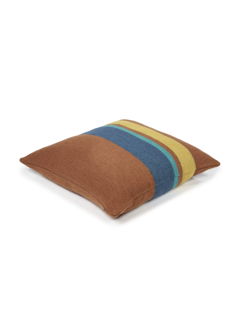 LIBECO LINEN REDWOOD PILLOW COVER IN STRIPE