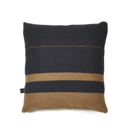 LIBECO LINEN OSCAR PILLOW COVER IN BLACK STRIPE