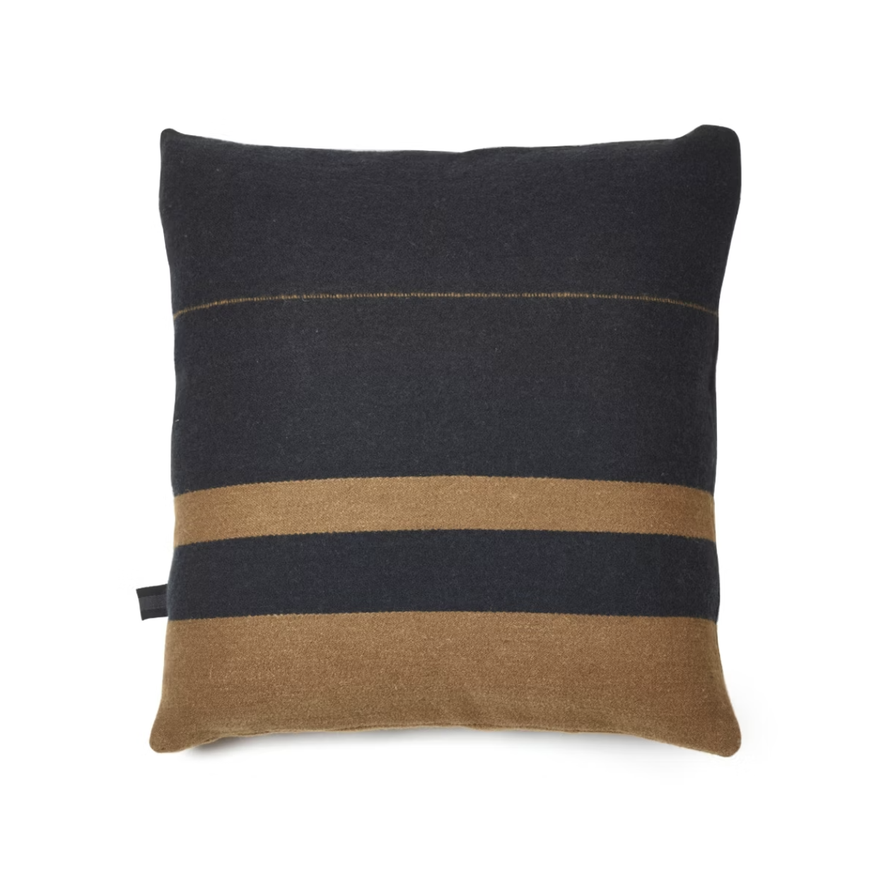 LIBECO LINEN OSCAR PILLOW COVER IN BLACK STRIPE