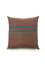 LIBECO LINEN JUNIPER PILLOW COVER IN LEATHER