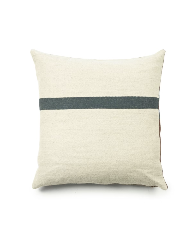LIBECO LINEN JUNIPER PILLOW COVER IN LEATHER