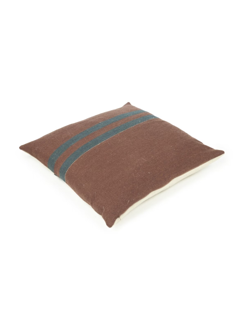 LIBECO LINEN JUNIPER PILLOW COVER IN LEATHER