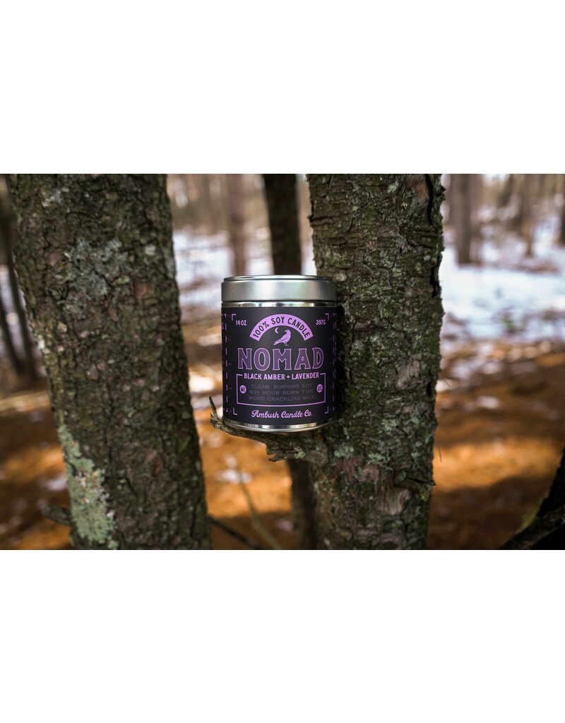 AMBUSH CANDLE CO. NOMAD | BLACK AMBER + LAVENDER 14 OZ SOY CANDLE