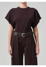 CITIZENS OF HUMANITY FIORA ORIGAMI TEE IN CLOVE