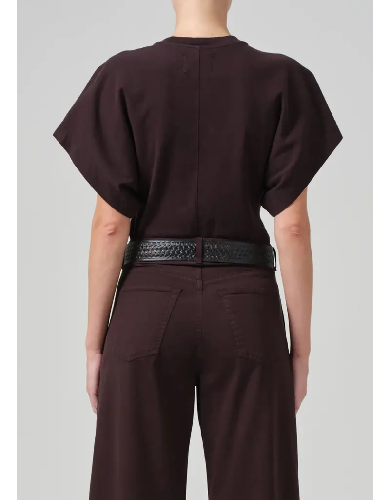 CITIZENS OF HUMANITY FIORA ORIGAMI TEE IN CLOVE