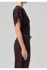 CITIZENS OF HUMANITY FIORA ORIGAMI TEE IN CLOVE