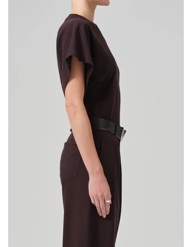CITIZENS OF HUMANITY FIORA ORIGAMI TEE IN CLOVE
