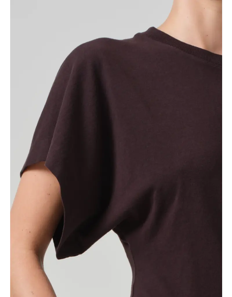 CITIZENS OF HUMANITY FIORA ORIGAMI TEE IN CLOVE