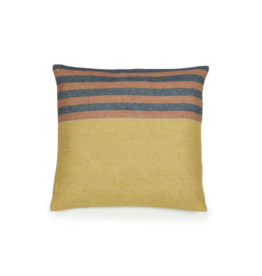 LIBECO LINEN BELGIAN PILLOW COVER IN RED EARTH STRIPE