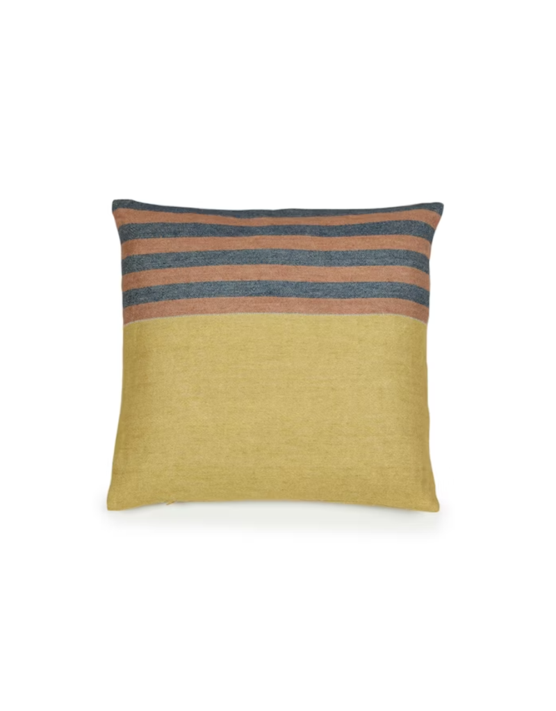 LIBECO LINEN BELGIAN PILLOW COVER IN RED EARTH STRIPE