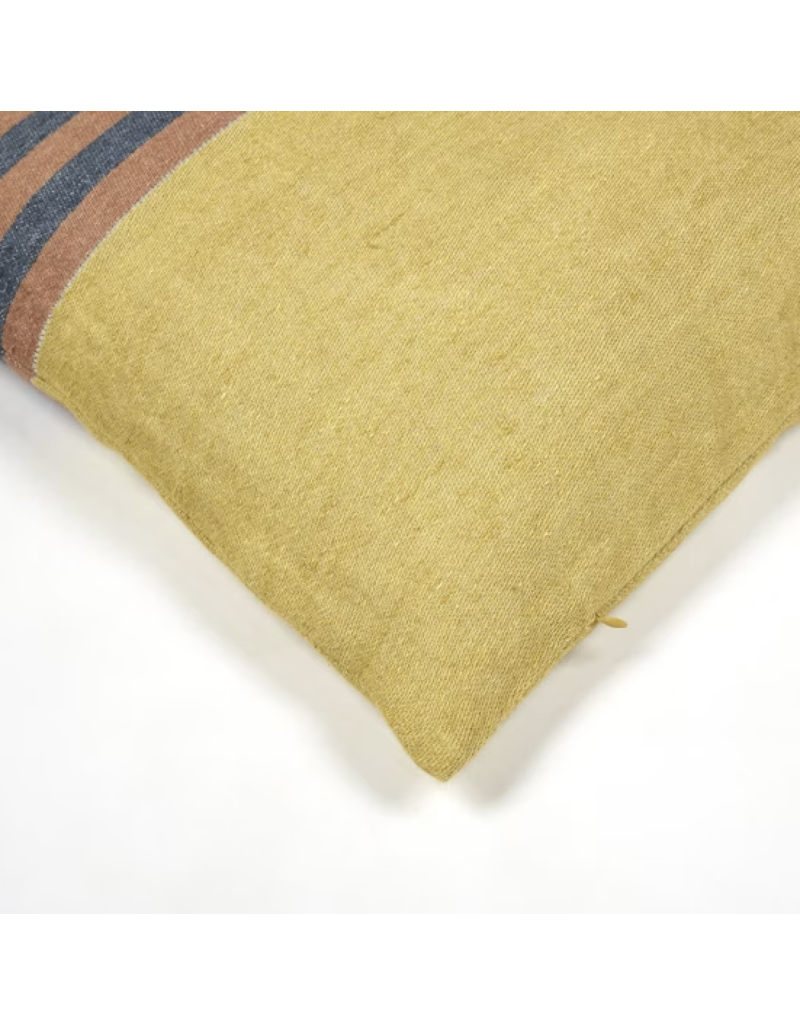 LIBECO LINEN BELGIAN PILLOW COVER IN RED EARTH STRIPE