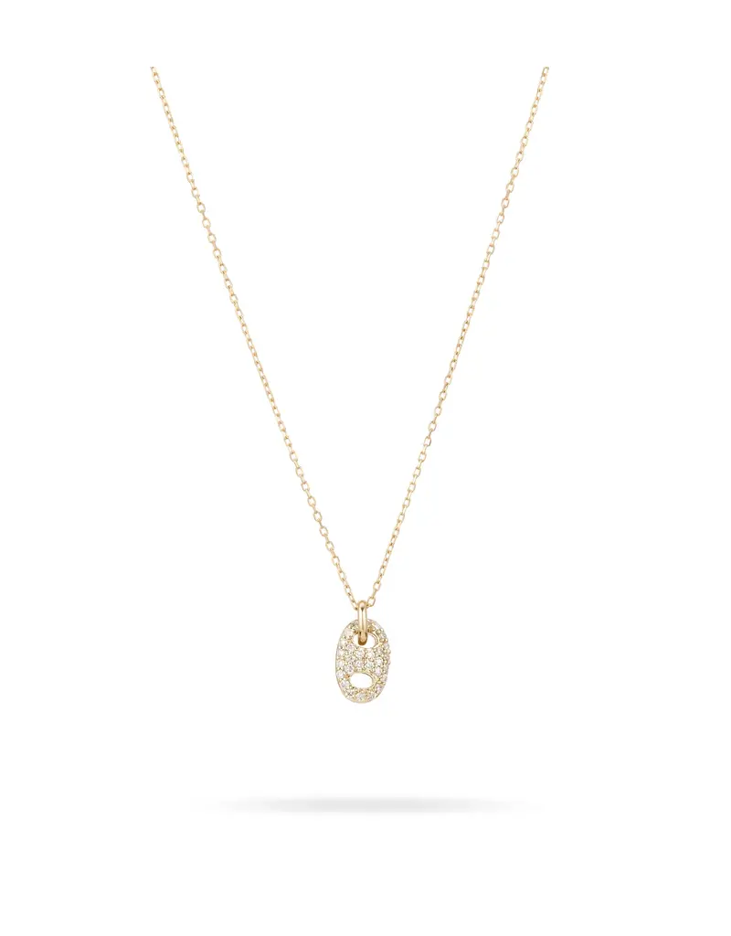 ADINA REYTER TINY PAVE MARINER NECKLACE