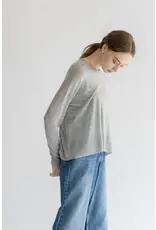 LIGHT WOOL OVERSIZED CREWNECK PULLOVER IN GREY