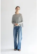 LIGHT WOOL OVERSIZED CREWNECK PULLOVER IN GREY