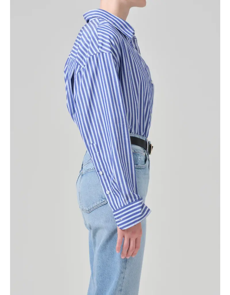 CITIZENS OF HUMANITY KAYLA SHIRT IN MESA STRIPE