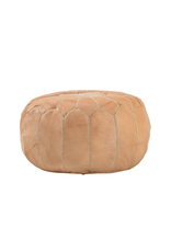 HANDMADE MORROCAN STUFFED LEATHER POUF