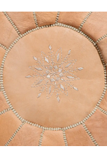 HANDMADE MORROCAN STUFFED LEATHER POUF