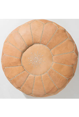 HANDMADE MORROCAN STUFFED LEATHER POUF