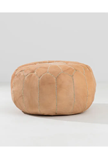 HANDMADE MORROCAN STUFFED LEATHER POUF