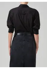 CITIZENS OF HUMANITY KAYLA SHRUNKEN SHIRT IN BLACK