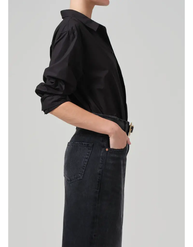 CITIZENS OF HUMANITY KAYLA SHRUNKEN SHIRT IN BLACK