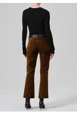 CITIZENS OF HUMANITY ISOLA CROPPED VELVET TROUSER IN GOLDEN