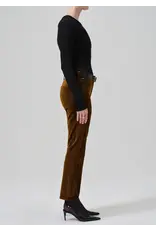 CITIZENS OF HUMANITY ISOLA CROPPED VELVET TROUSER IN GOLDEN